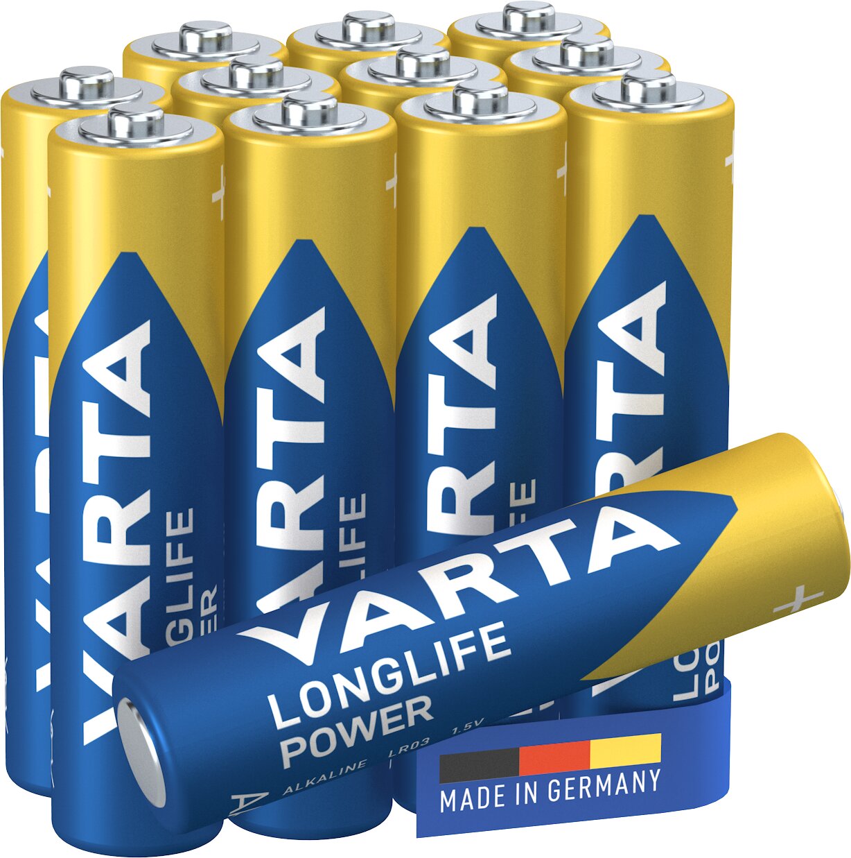 12 Longlife Power AAA Batterien
