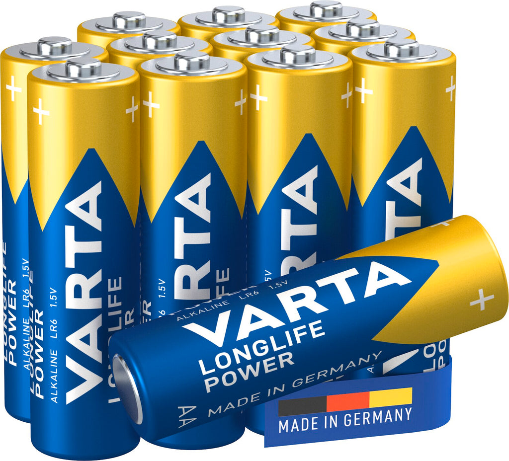 12 Longlife Power AA Batterien