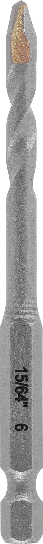 Feinsteinzeugbohrer mit 1/4" E 6.3 Schaft, Ø 6 mm