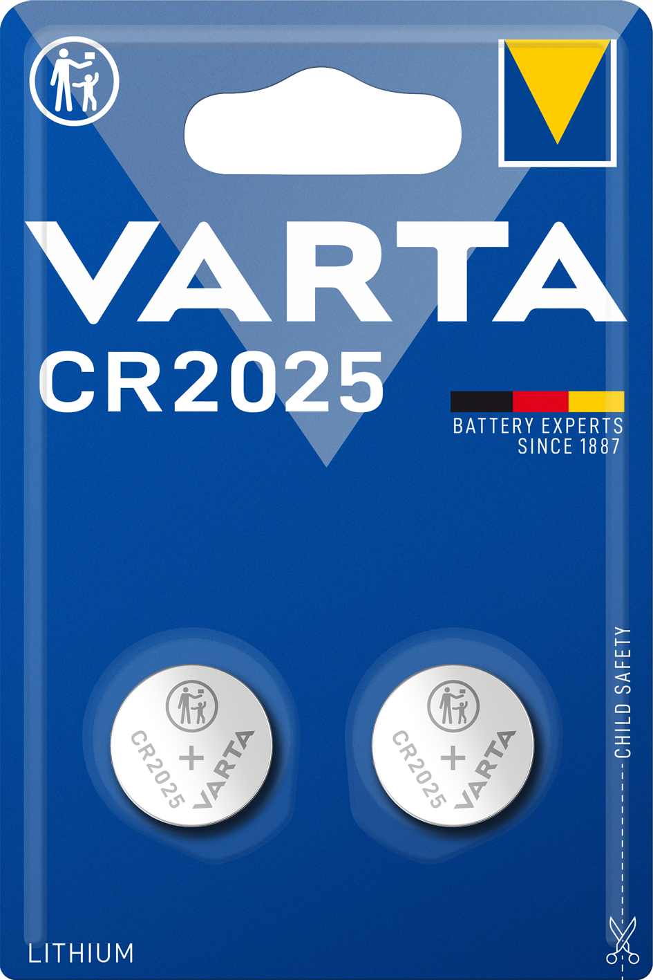 2 Knopfzellen CR2025