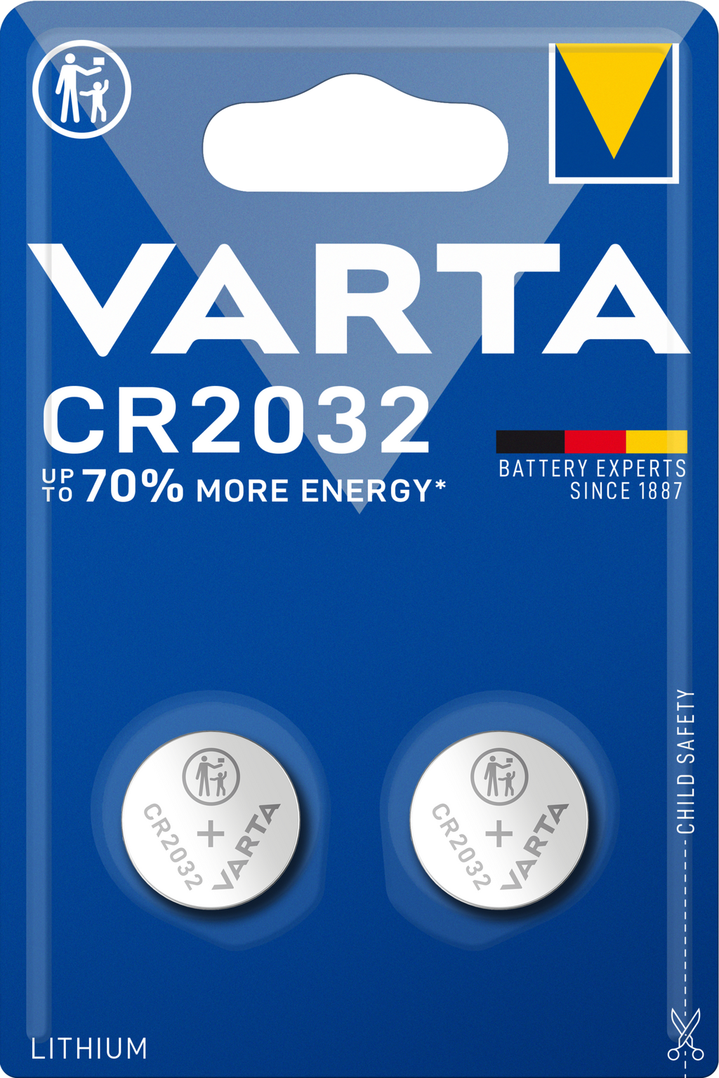 2 Knopfzellen CR2032