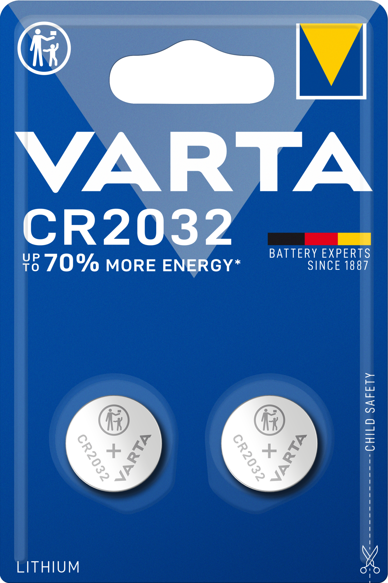 2 Knopfzellen CR2032