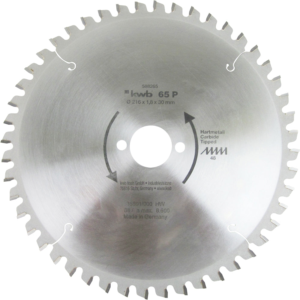 HM-Sägeblatt 216 x 30 mm Ø, 48 Zähne