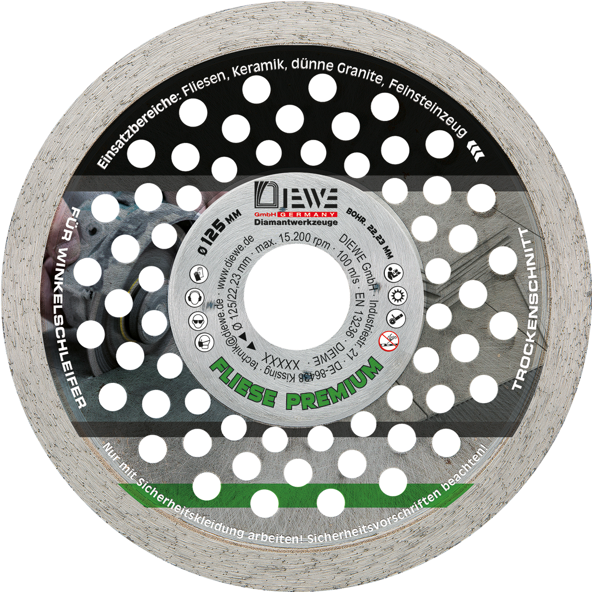 Diamant-Trennscheibe Selection Fliese 125 mm Ø
