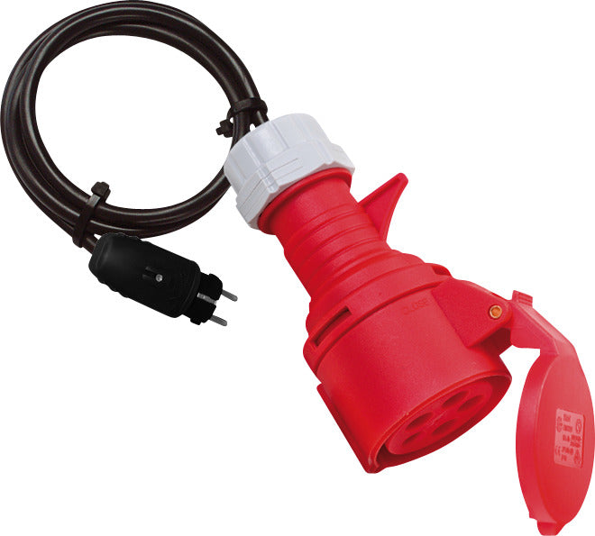 Adapterleitung IP44 1 m schwarz H05VV-F 3G2.5
