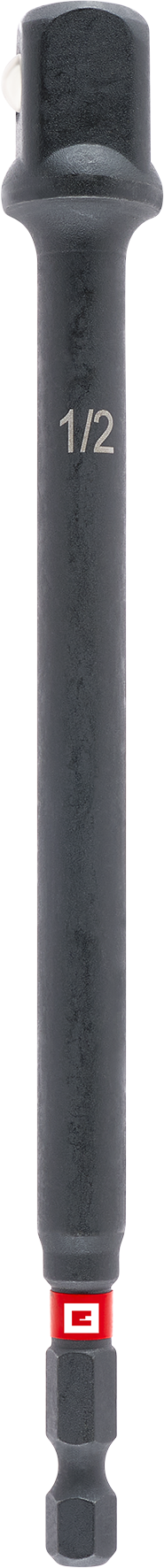 Impact-Steckschlüssel-Adapter mit 1/4" E 6.3 Schaft, 150 mm, 1/2“