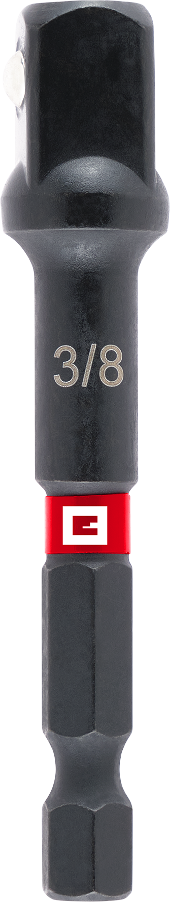 Impact-Steckschlüssel-Adapter mit 1/4" E 6.3 Schaft, 65 mm, 3/8“