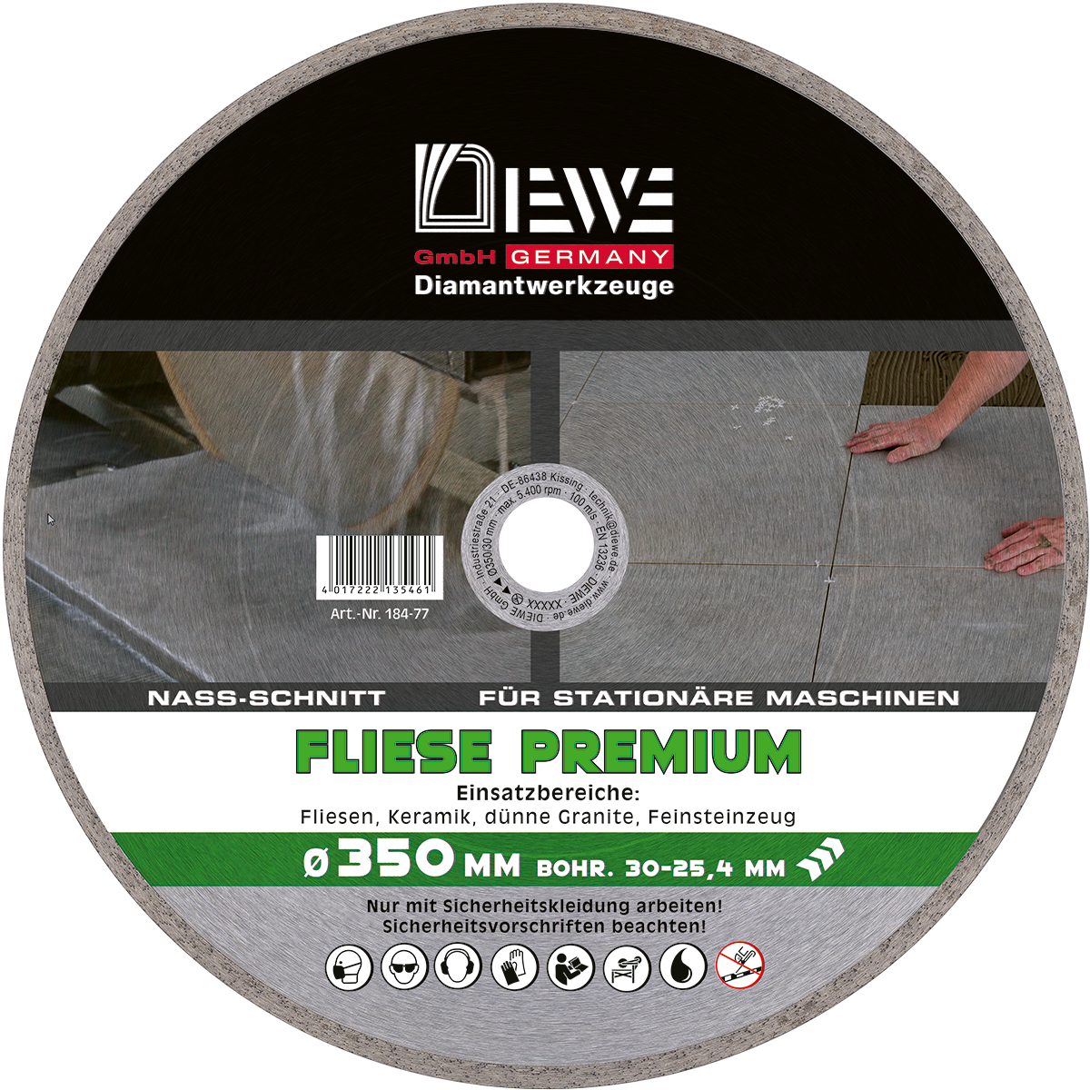 Diamant-Trennscheibe Selection Fliese 350 mm Ø