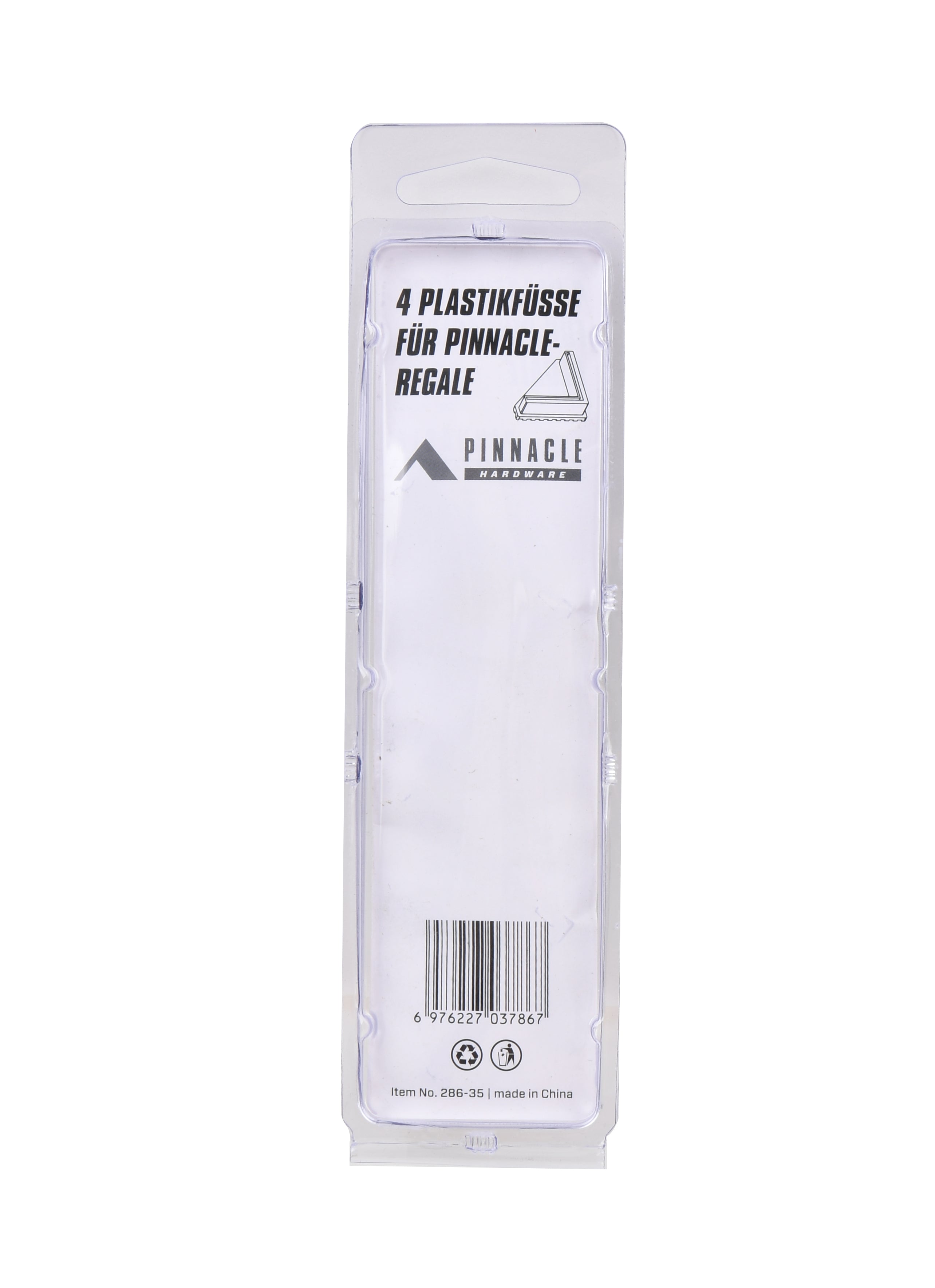 4 Plastikfüsse für Pinnacle-Regale