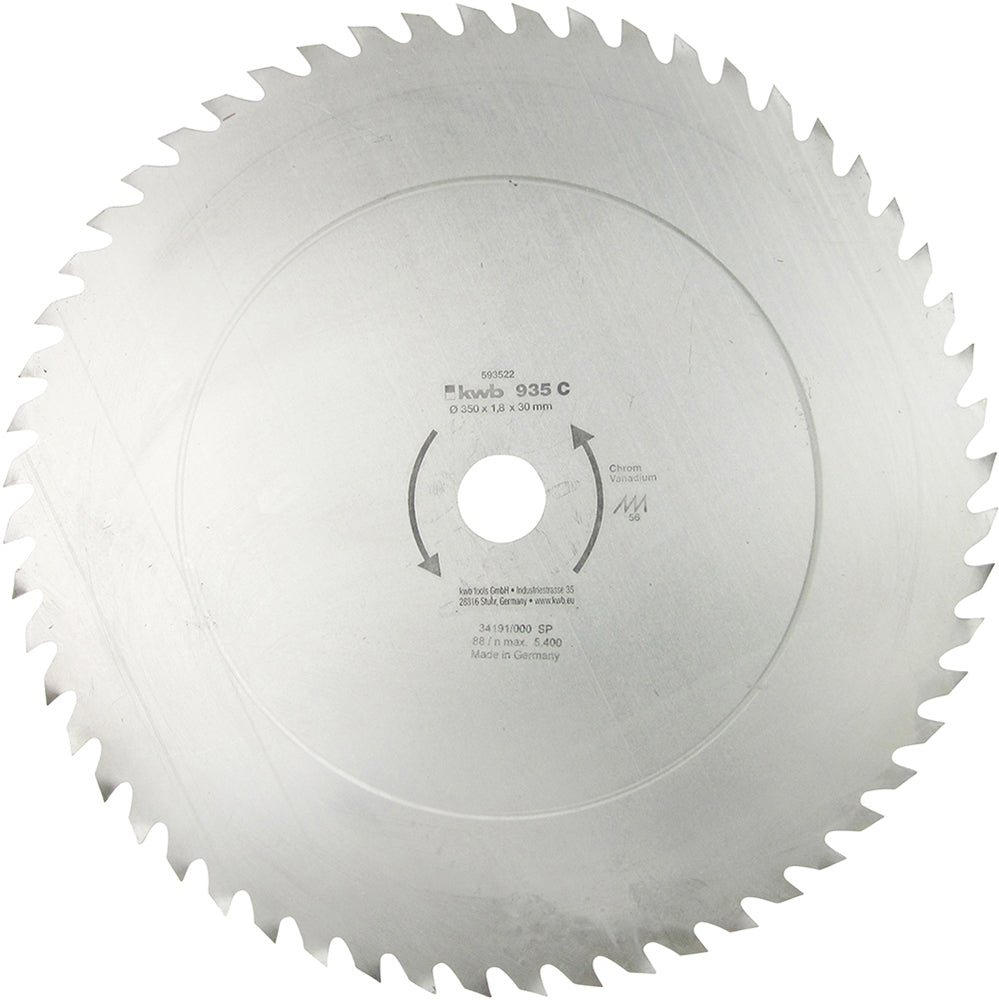 Kreissägeblatt für Holz 350 x 30 mm Ø, 56 Zähne