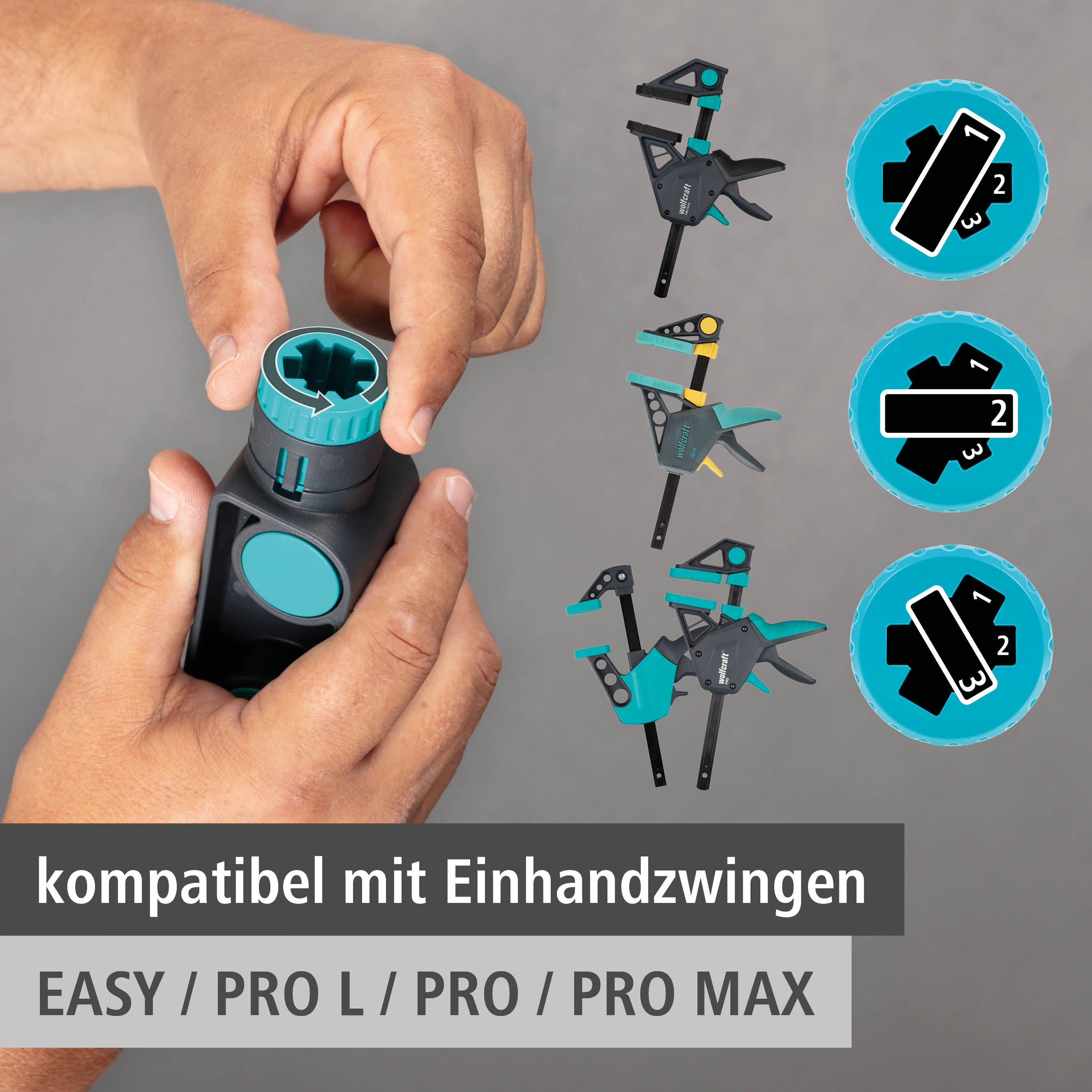 1 Einhandzwingen-Adapter