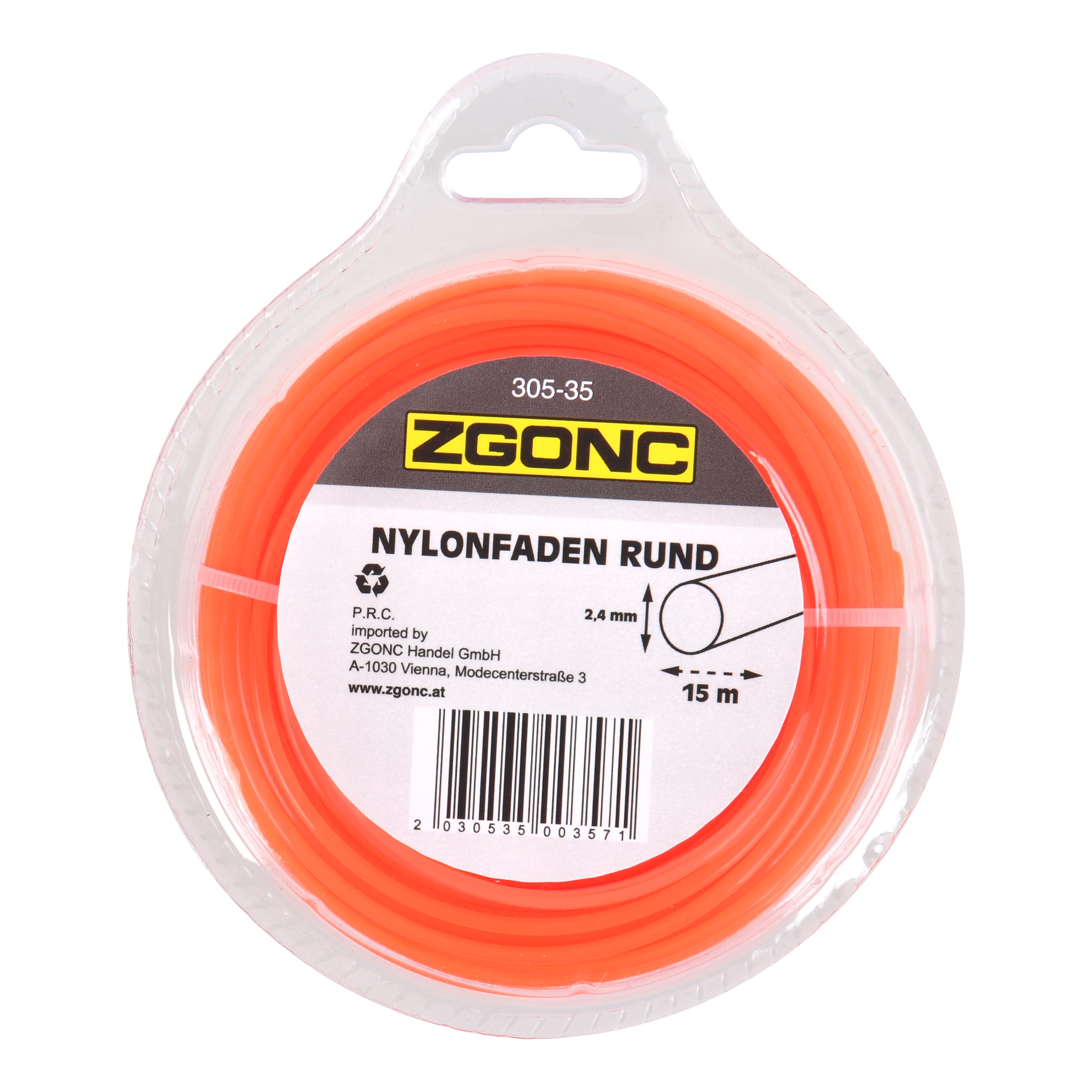 15 m Nylonfaden rund 2,4 mm