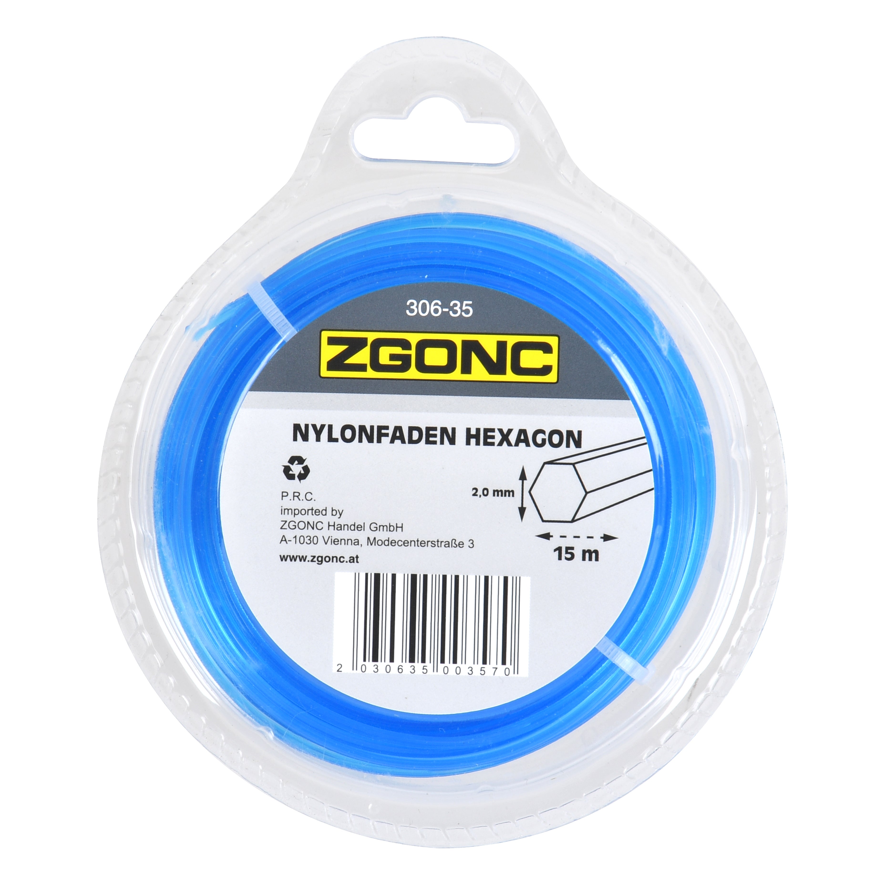 15 m Nylonfaden stern 2,0 mm