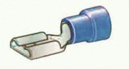 Flachsteckhülsen 4,8 mm Blau