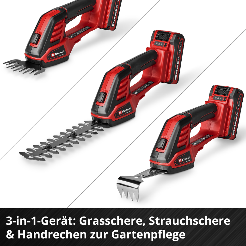 Akku Gras- und Strauchschere GE- CG 18/100 Li - 3 in 1-Solo
