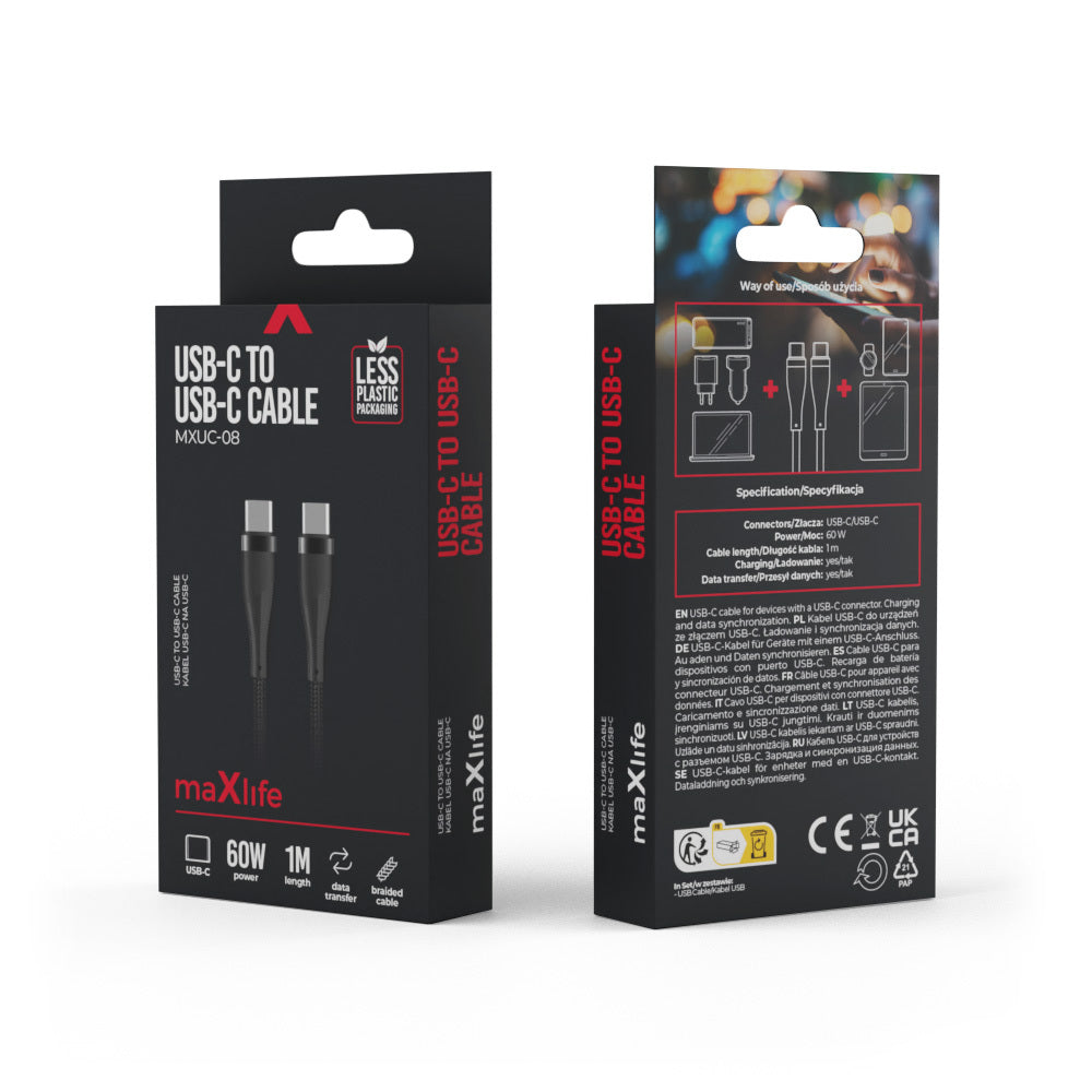 USB-C Kabel 1 m 60 W Schwarz