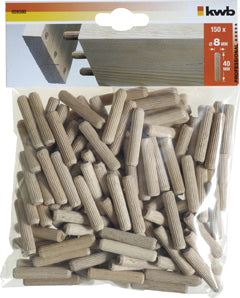 150 Holzdübel 8 x 40 mm