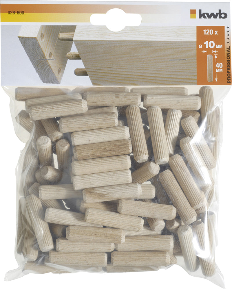 120 Holzdübel 10 x 40 mm