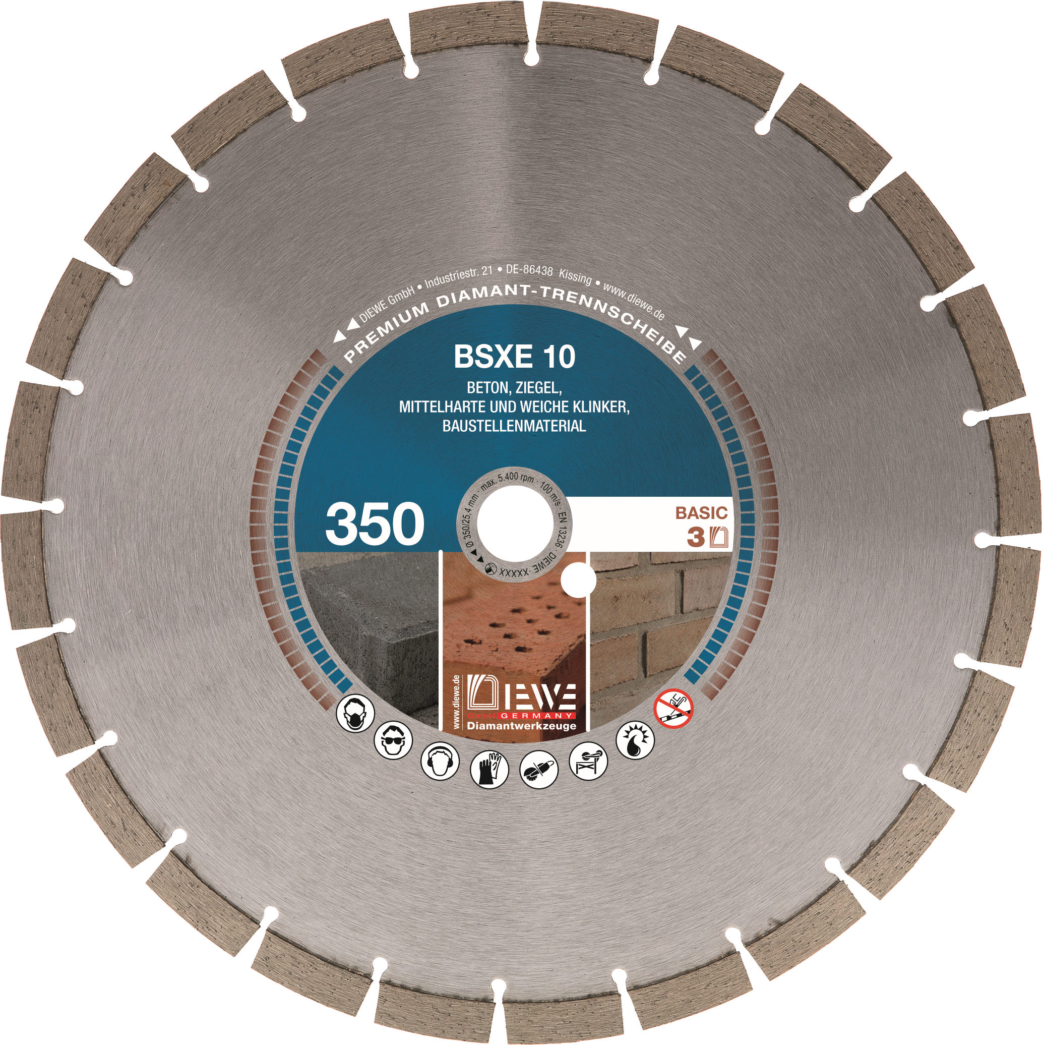 Diamanttrennscheibe BSXE 10 Ø 350 MM