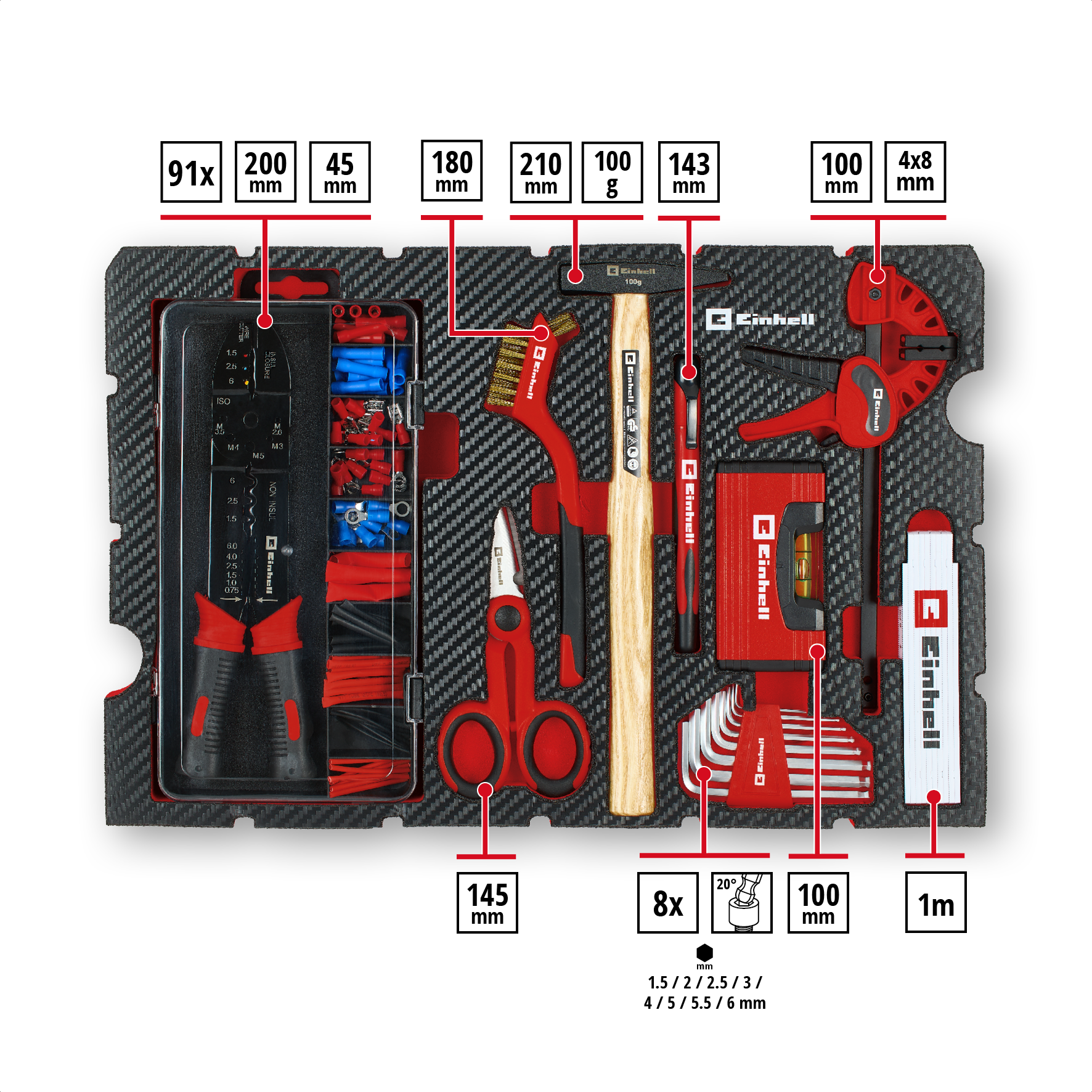 Werkzeugkoffer Hobby E-Case 153-tlg.