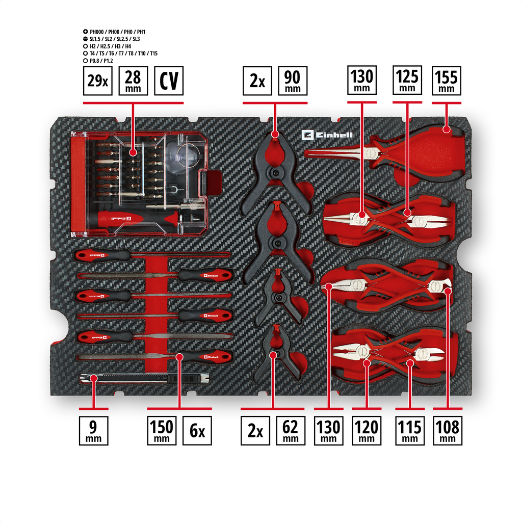 Werkzeugkoffer Hobby E-Case 153-tlg.