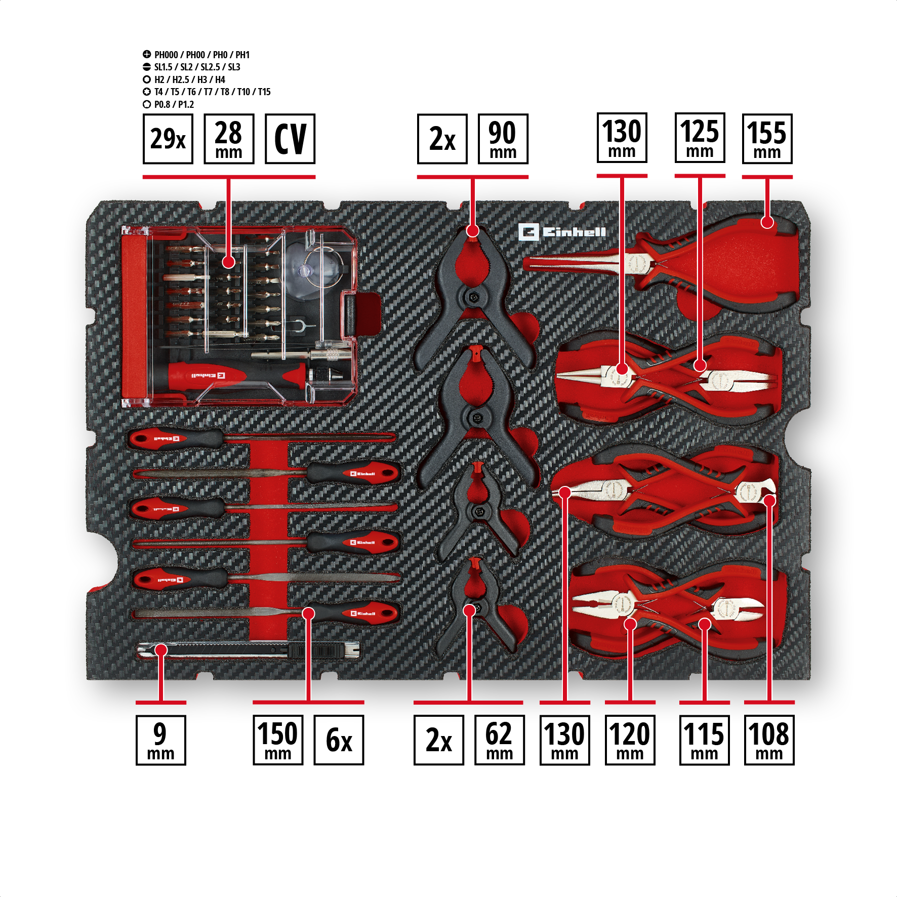 Werkzeugkoffer Hobby E-Case 153-tlg.