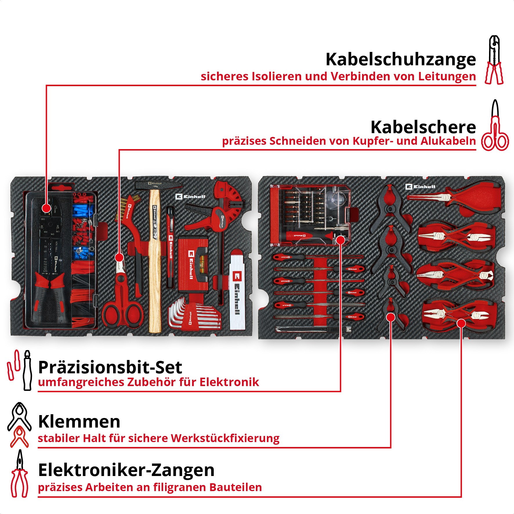 Werkzeugkoffer Hobby E-Case 153-tlg.