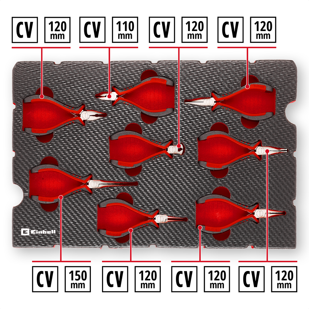 Einleger Feinmechaniker-Zangen 8-tlg.