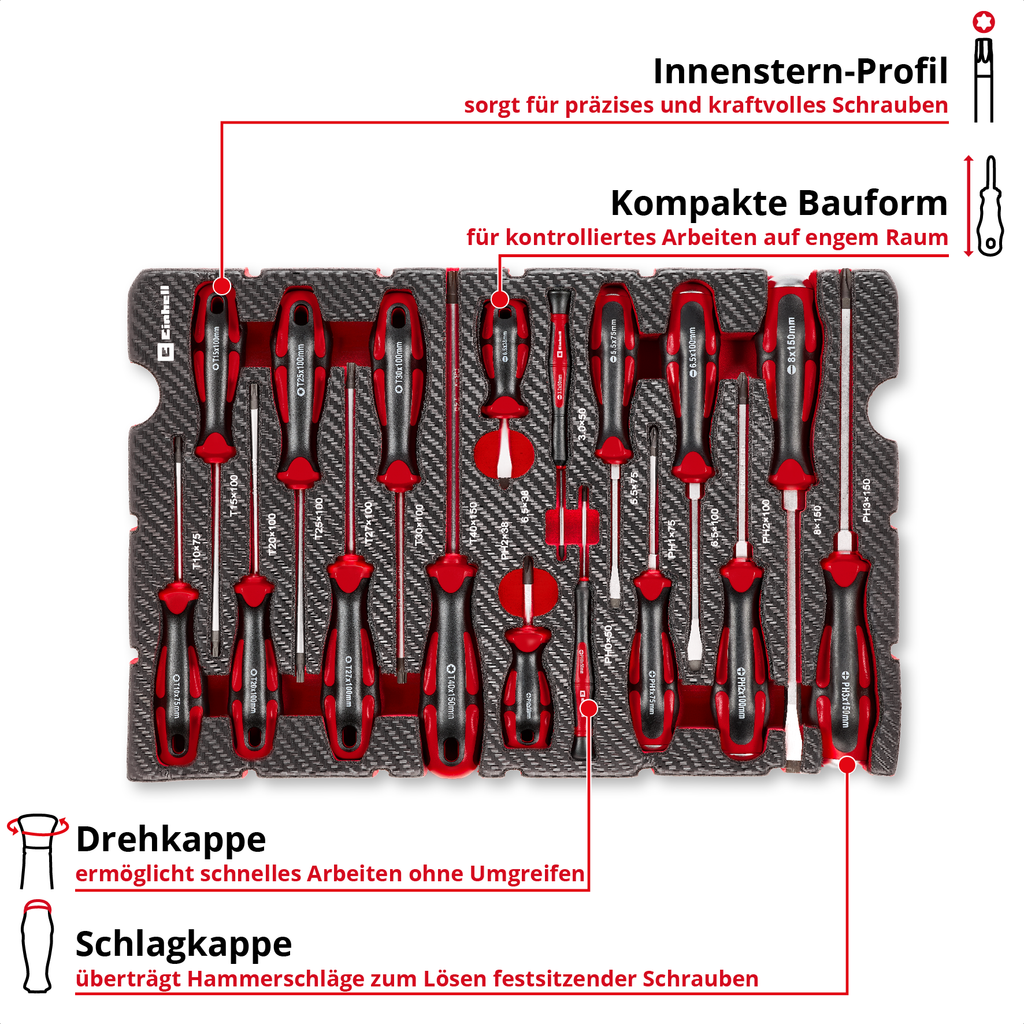Einleger Schraubenzieher-Set 17-teilig