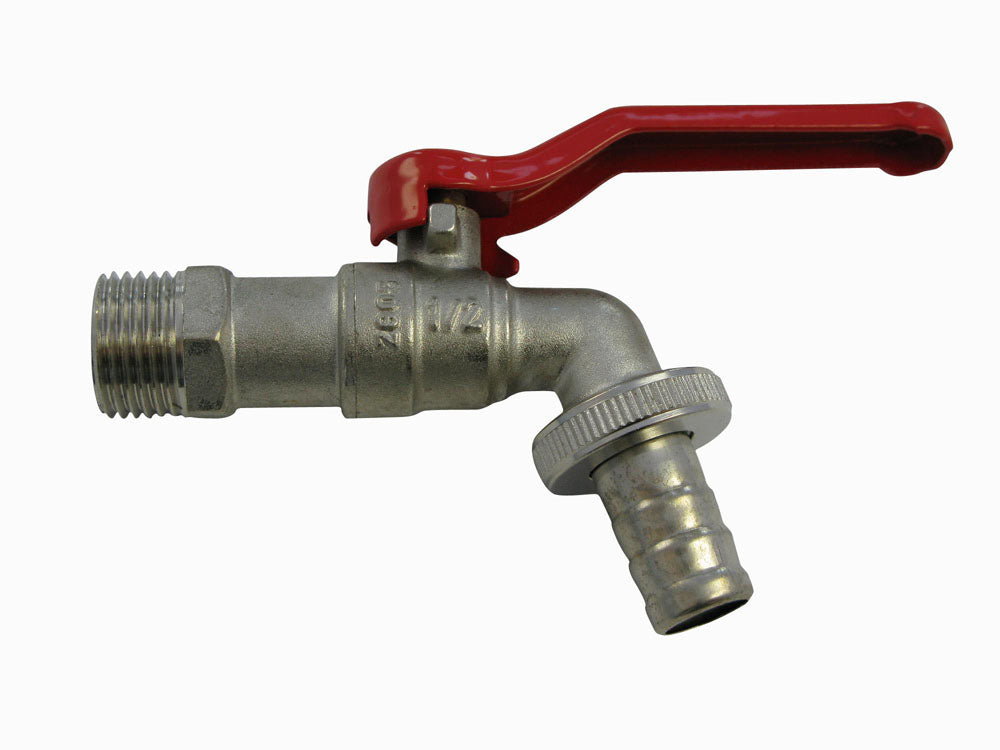 Auslaufkugelhahn 1/2", Messing