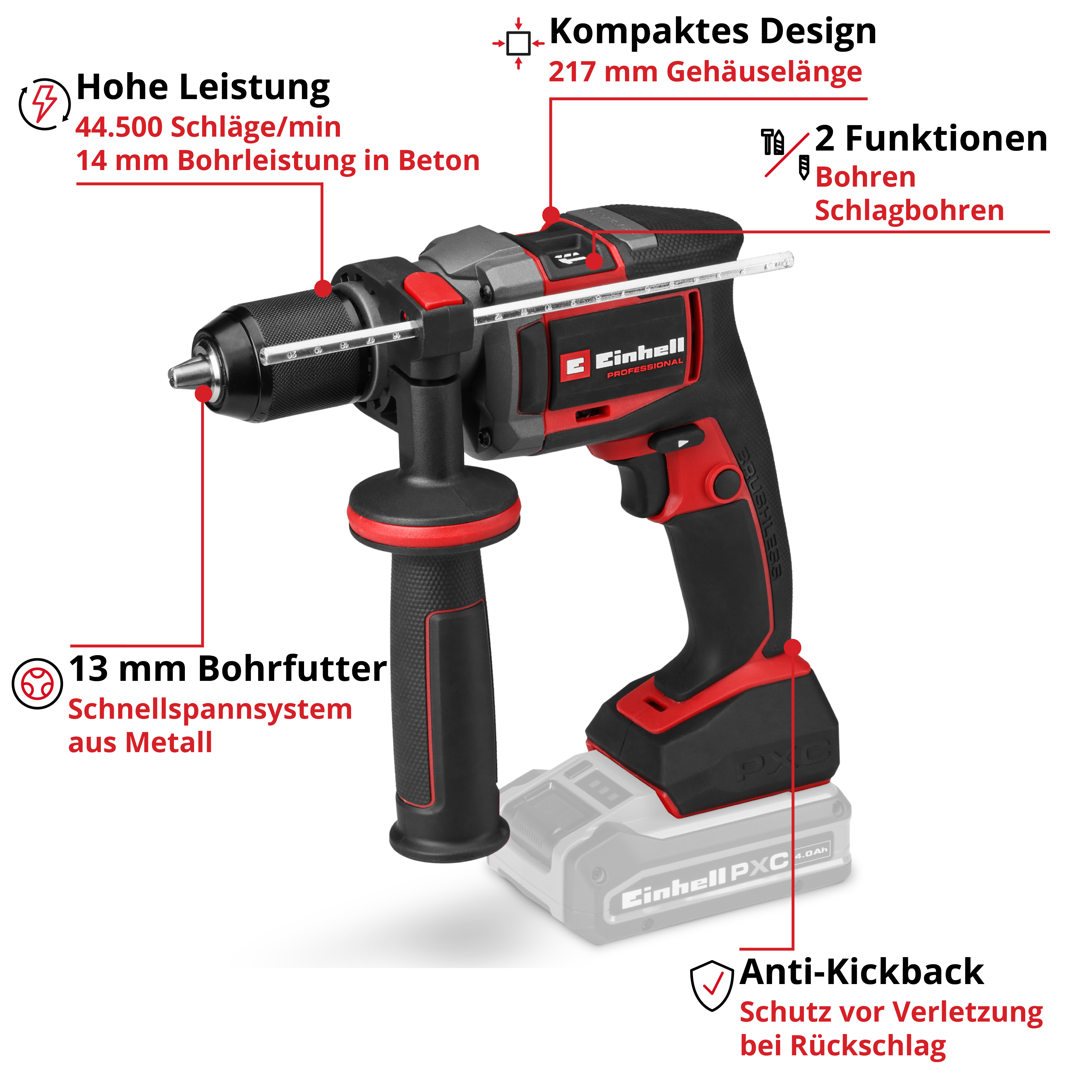 Akku-Schlagbohrmaschine TP-ID 18-C Li BL
