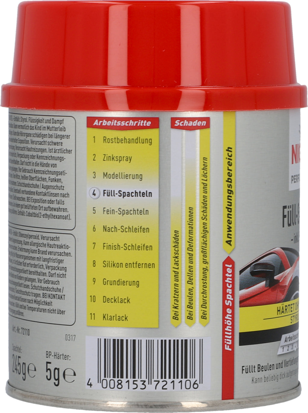 Performance Füll-Spachtel 250g 2-teilig