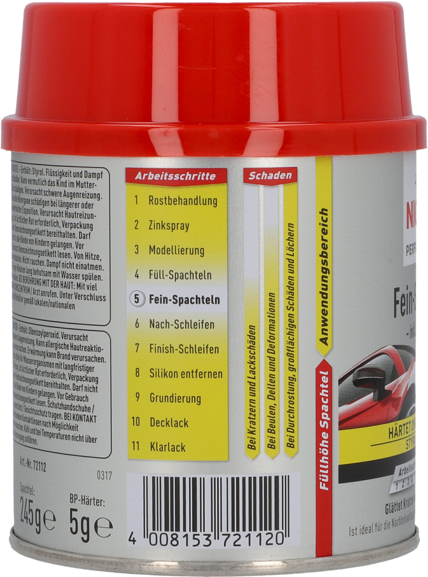 Performance Fein-Spachtel 250g 2-teilig