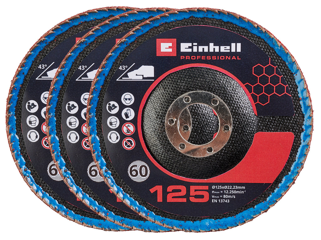 3 Fächerscheiben gebogen 125 mm