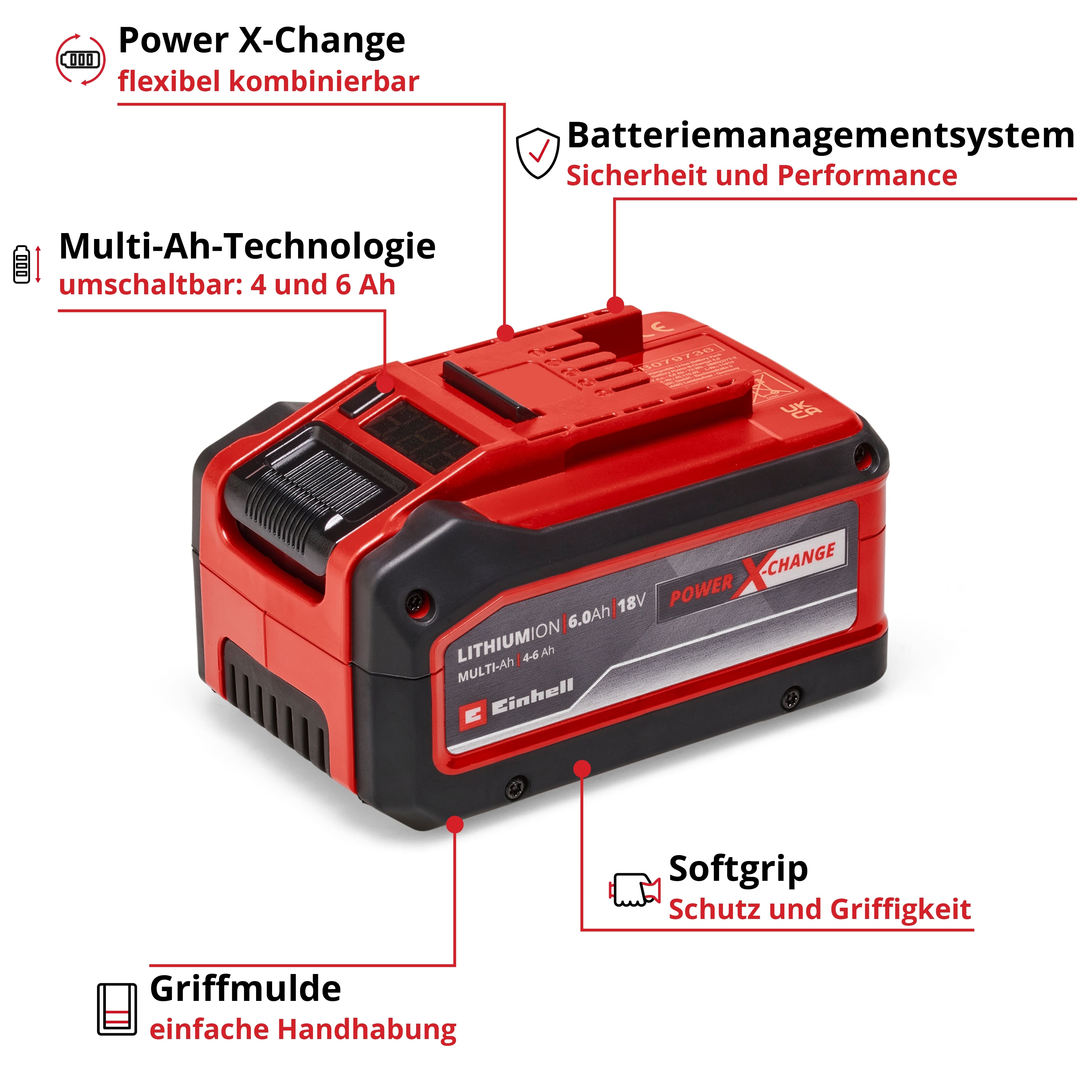 18V Akku 6,0 AH (4-6 MULTI) Power X-Change