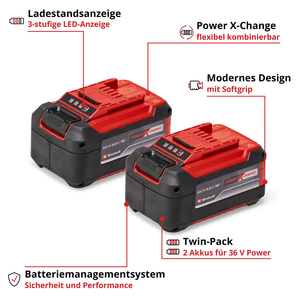 18V Doppelpack Akku 5,2 Ah Power X-Change
