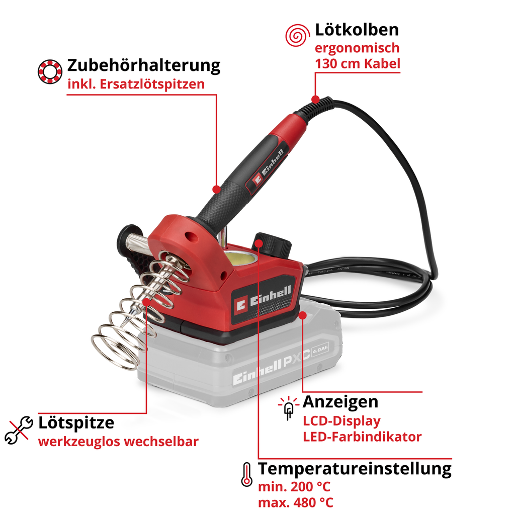 Akku-Lötkolben TE-SID 18/4801 Li E +3T - Solo