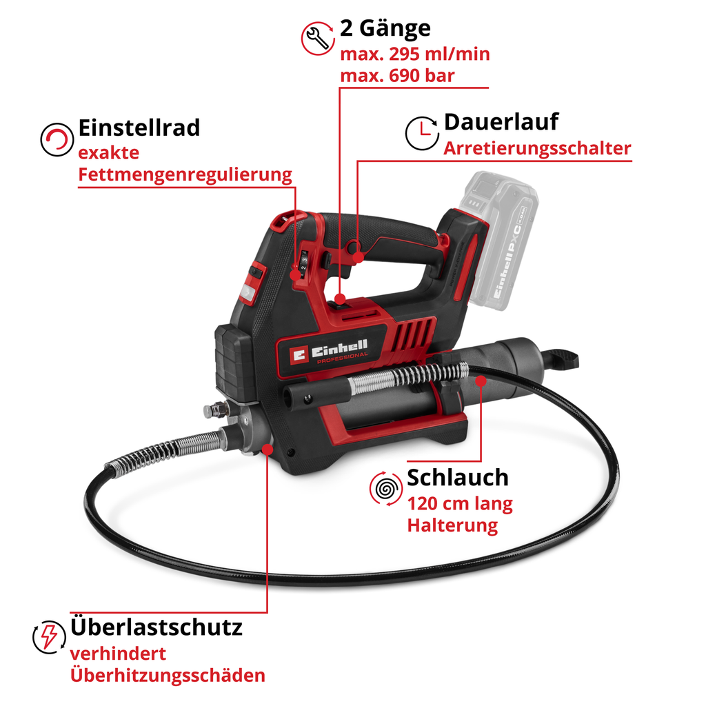 Akku-Fettpresse TP-GR 18/690 Li - Solo