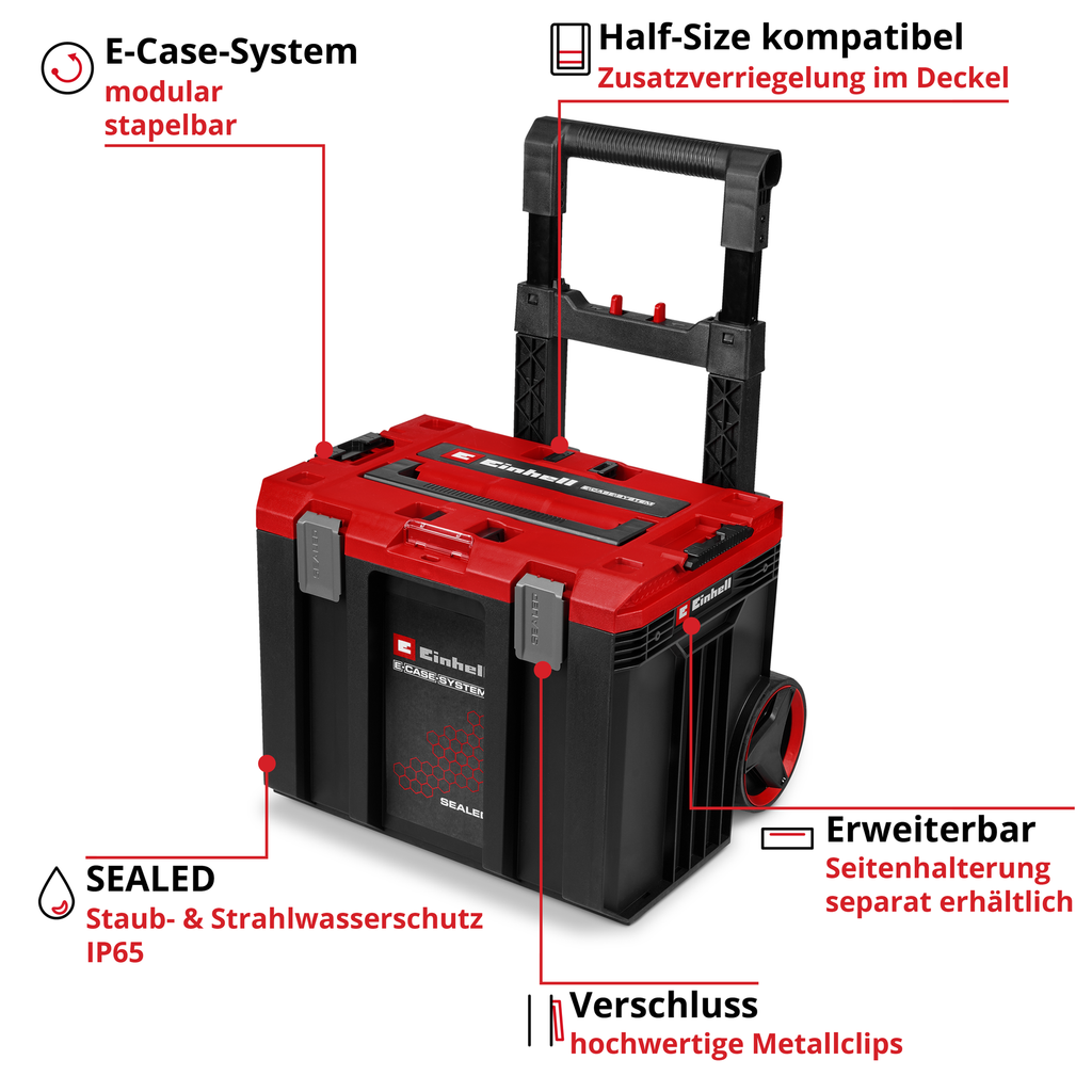 Systemkoffer E-Case L SEALED mit Rädern