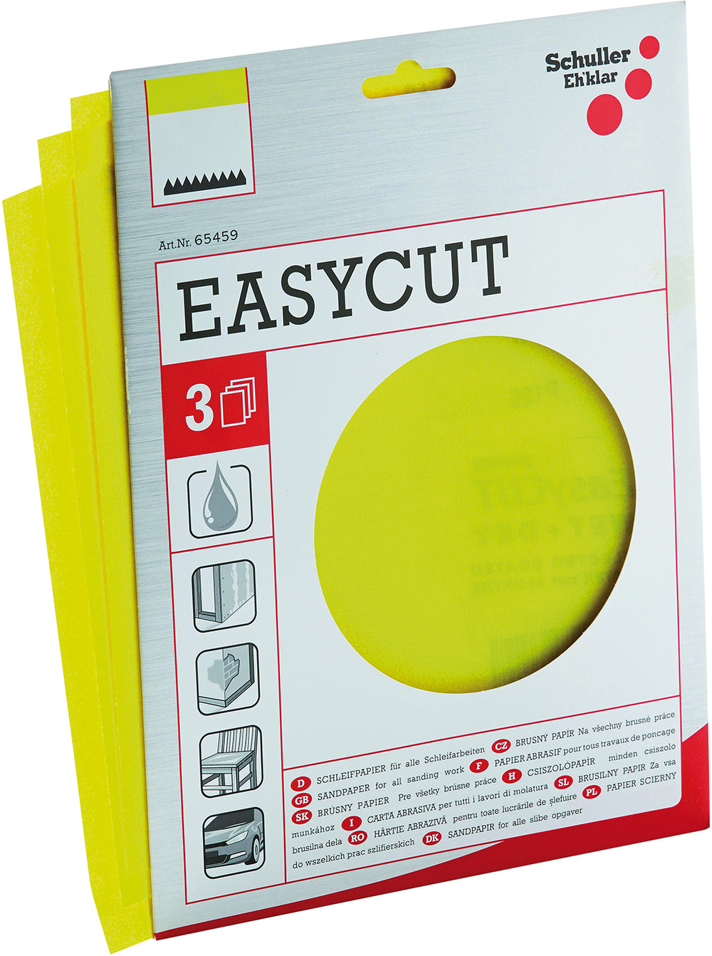 3 Blatt Universal-Schleifpapier
