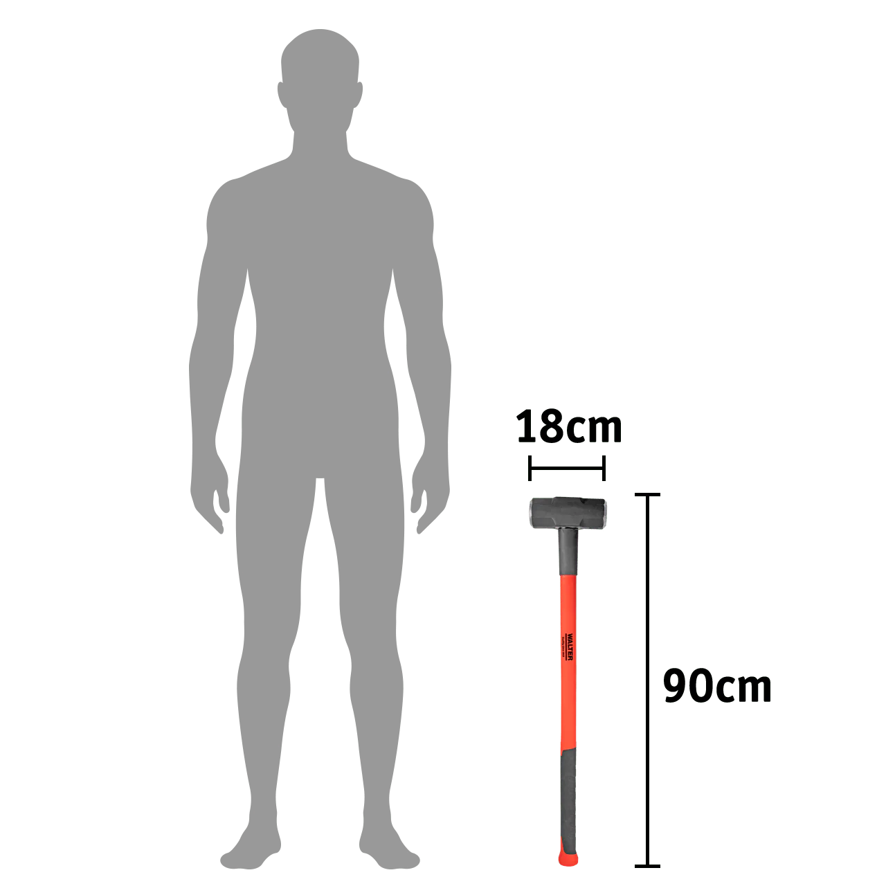 Vorschlaghammer 4,5 kg 90 cm