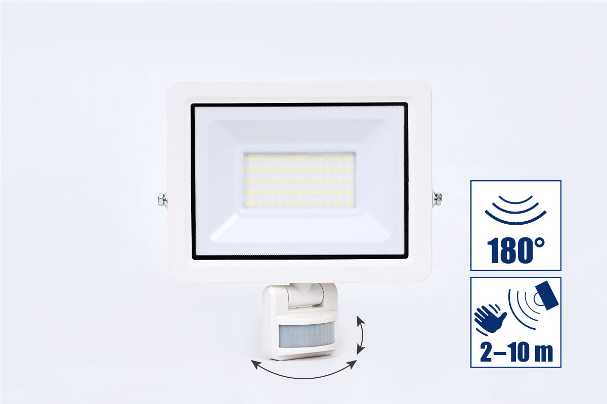 LED-Strahler 50 Watt + BWM weiss