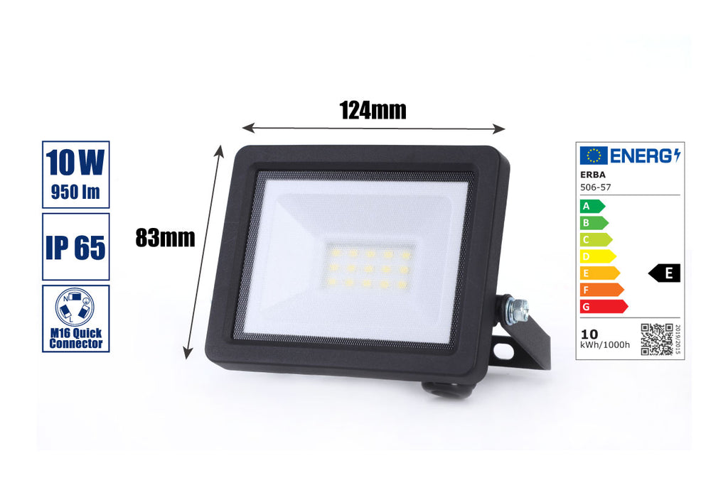 LED-Strahler 10 Watt schwarz