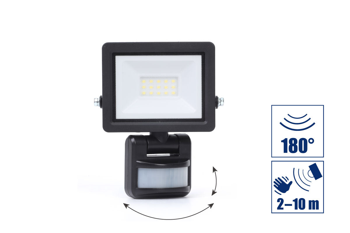LED-Strahler 10 W + Bewegungsmelder
