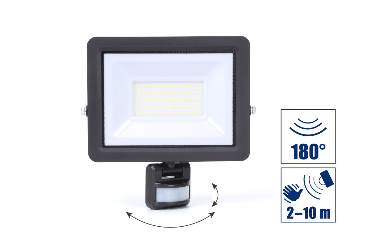 LED-Strahler 50 Watt+BWM schwarz