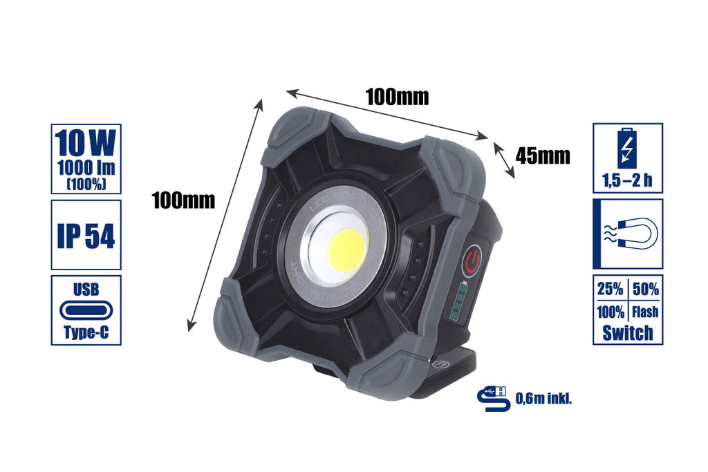 Akku-LED Strahler 10 Watt