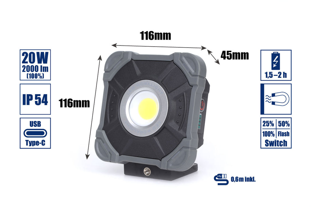 Akku-LED Strahler 20 Watt