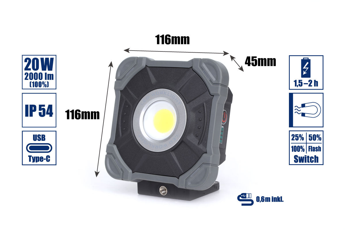 Akku-LED Strahler 20 Watt