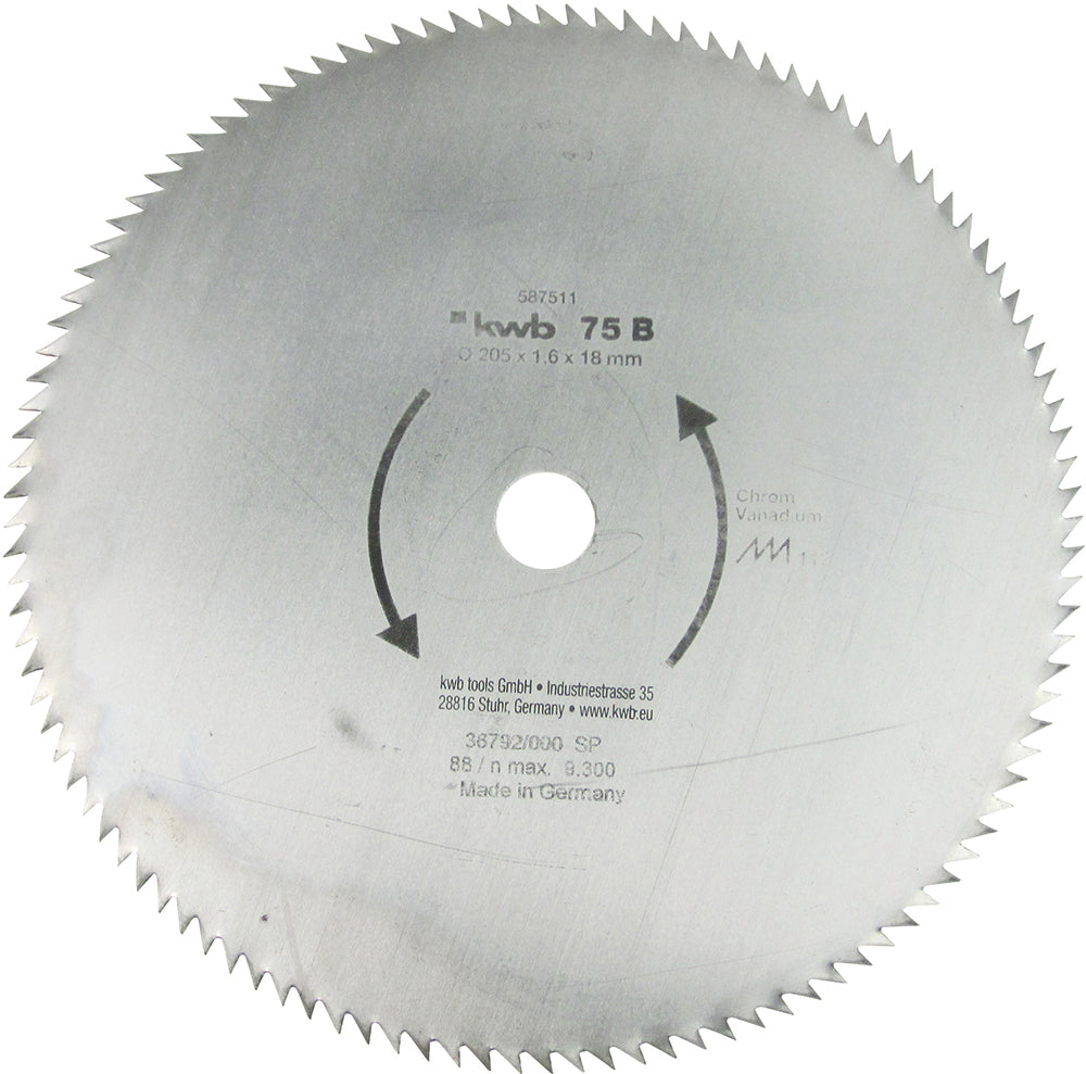 Kreissägeblatt 205 x 18 mm Ø, 112 Zähne
