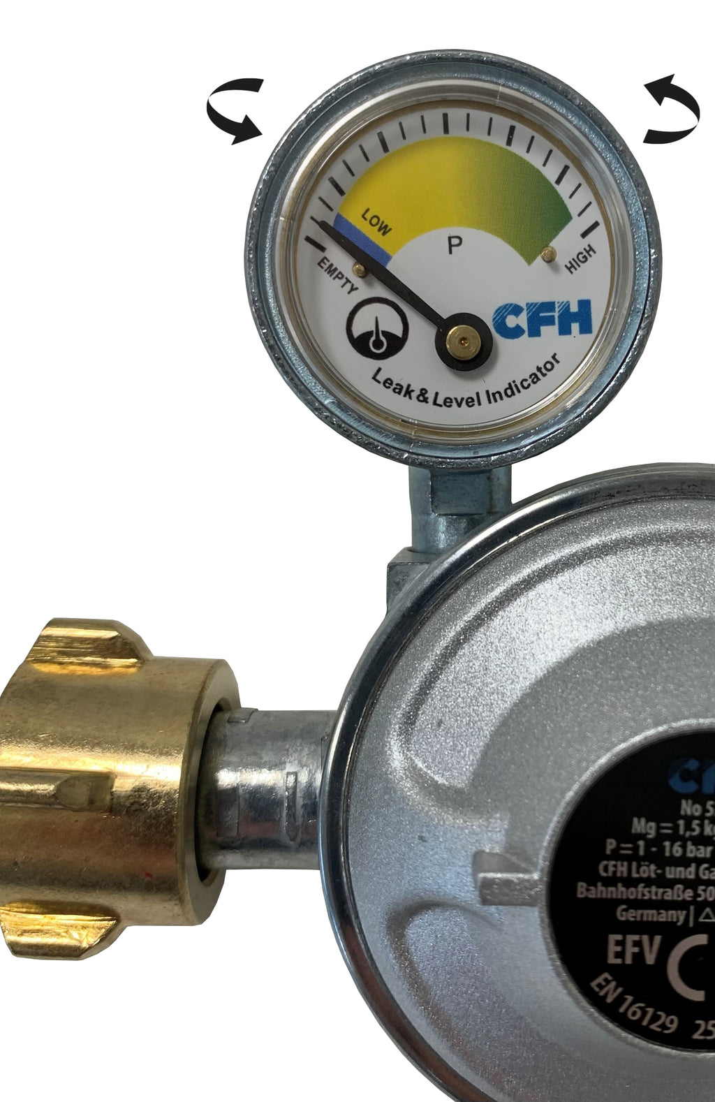 Gasdruckregler 50 mbar mit Manometer DRF 404